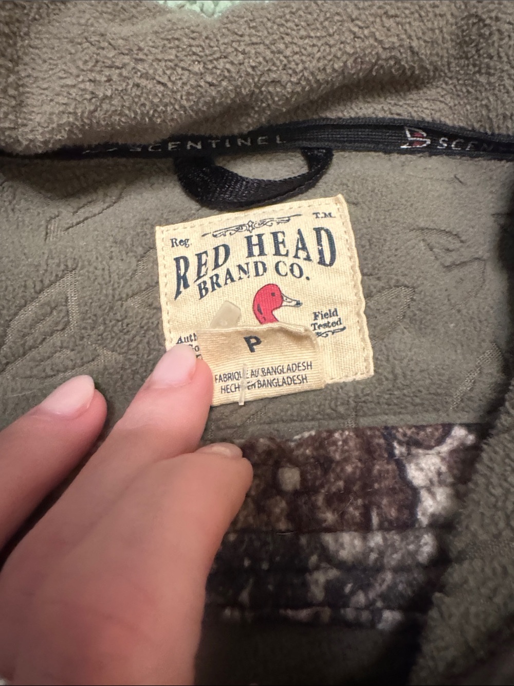 RedHead Realtree-Style Utility Jacket in Brown and Olive - warm/fleece - Picture 3 of 10